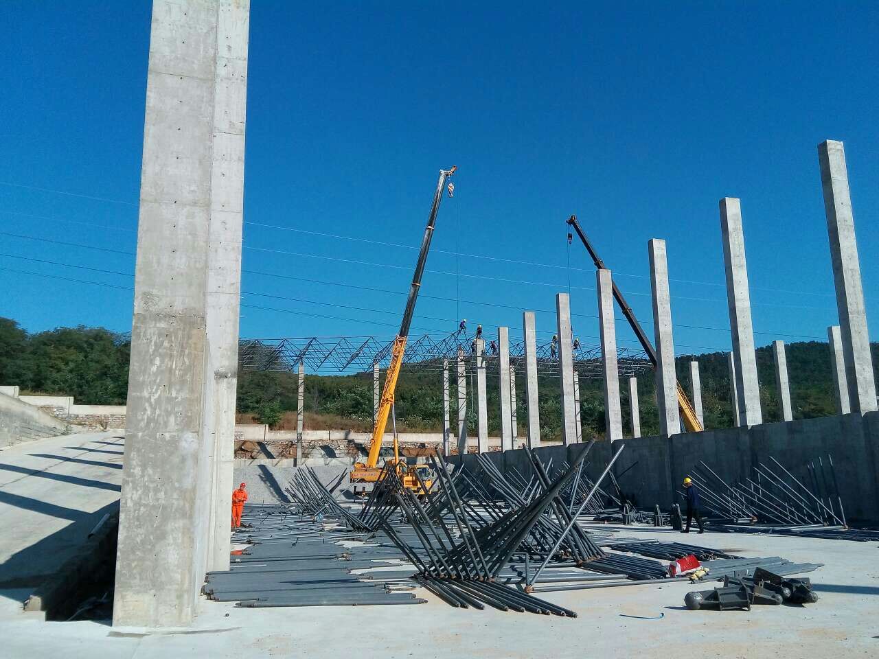 三明威海搅拌站网架